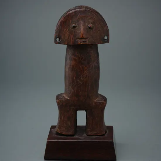 African wooden phallus figure,